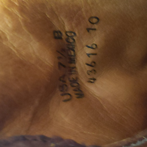 JOHNNY RINGO E1464 distressed brown leather with cheetah cowgirl boots  sz 7.5B - Picture 16 of 16